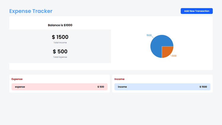 Expense tracker project photo