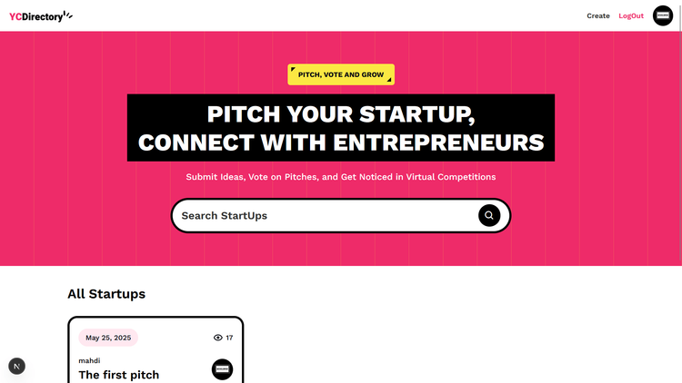 startup pitch project photo